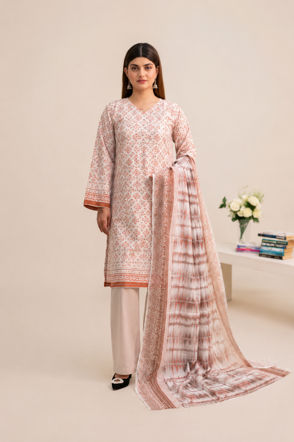 BLUSH PINK | 3-PIECE PRINTED LAWN