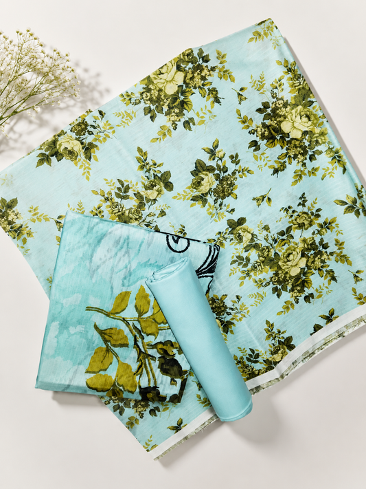 AQUA MINT LAWN | UNSTITCHED SUIT