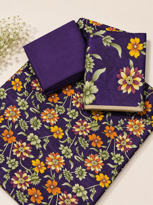 ROYAL PURPLE LAWN | UNSTITCHED SUIT