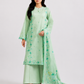 MINT GREEN LAWN | EMBROIDERED