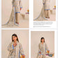 Ivory Blue Elegant Printed Lawn 3 Piece Suit