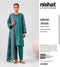 Off White & Blue Printed Lawn 3 Piece Suit
