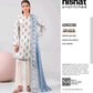 Off White & Blue Printed Lawn 3 Piece Suit