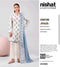 Off White & Blue Printed Lawn 3 Piece Suit