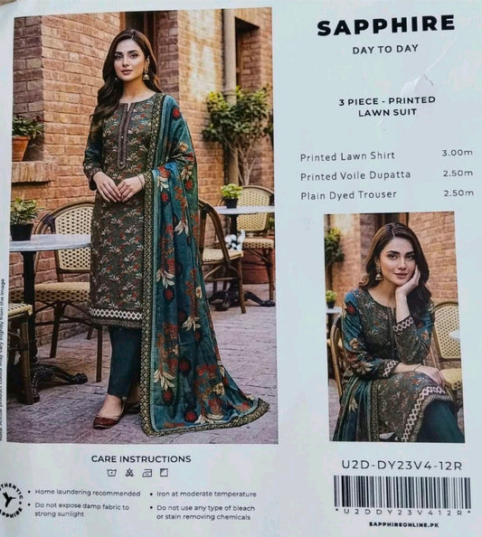 Ruby Royale Printed Lawn 3 Piece Suit