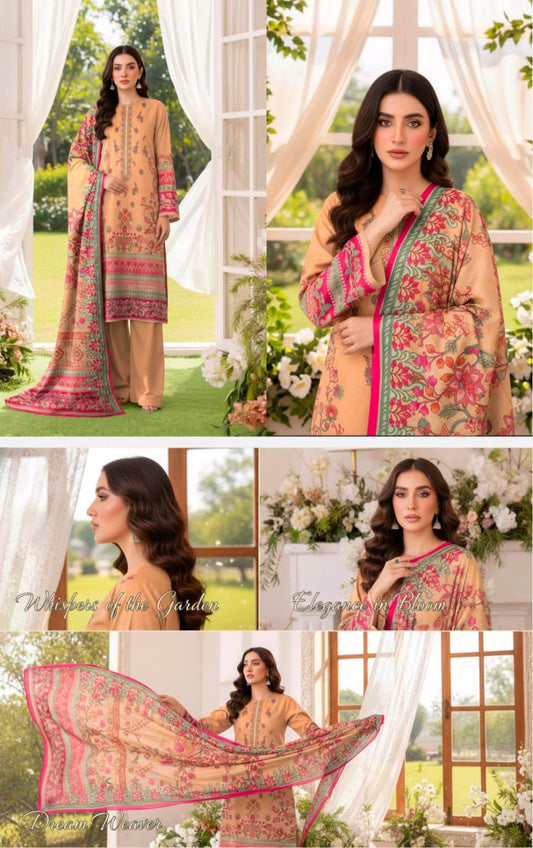 Fiza Noor Printed Lawn – Garden Whisper