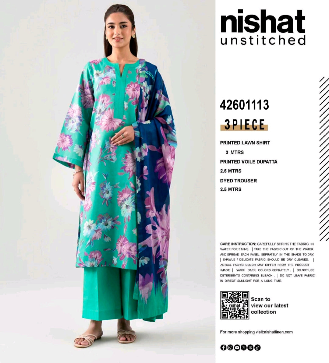 SOHNI DHARTI VOL-20 – Green Printed Lawn