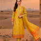 Mustard Yellow Floral 3 Piece Printed Lawn Suit