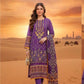 Royal Purple Heritage 3 Piece Printed Lawn Suit