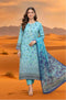 Ice Blue Printed Lawn 3 Piece