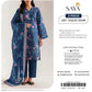Saya Navy Rose Floral 3 Piece Printed Lawn Suit