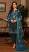 Black & Blue Floral Printed 3 Piece Women’s Suit with Dupatta